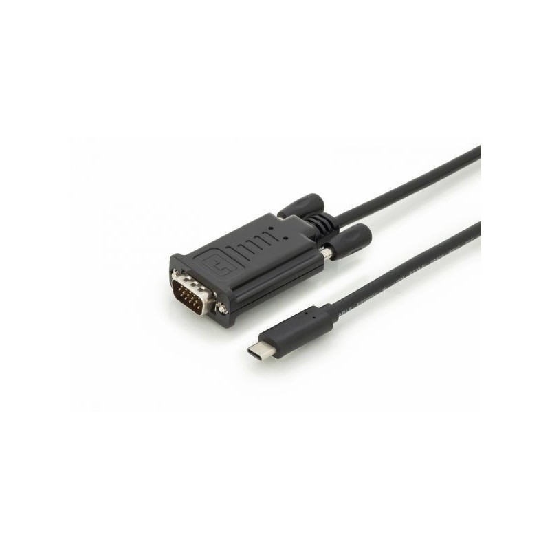 Câble USB Type-C vers VGA 2 m Noir Câble Vidéo Reconditionné
