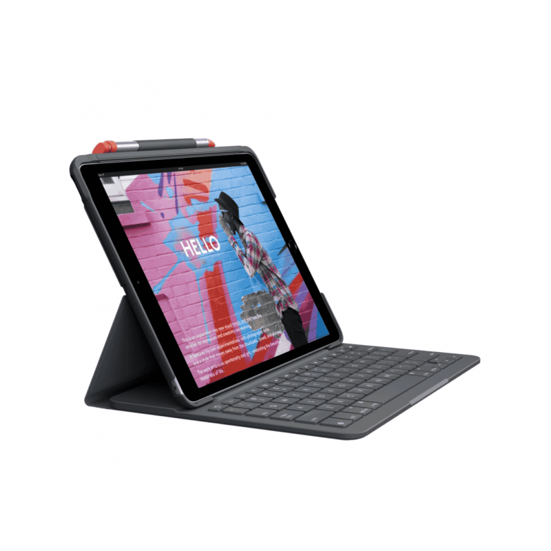 Logitech Slim Folio pour iPad 7e 8e 9e Génération Noir Reconditionné