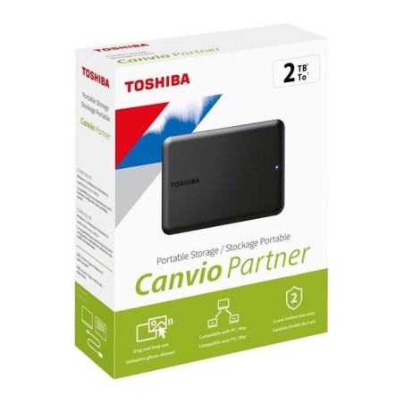 Toshiba Canvio Partner 2 To Noir Disque Dur Externe Reconditionné