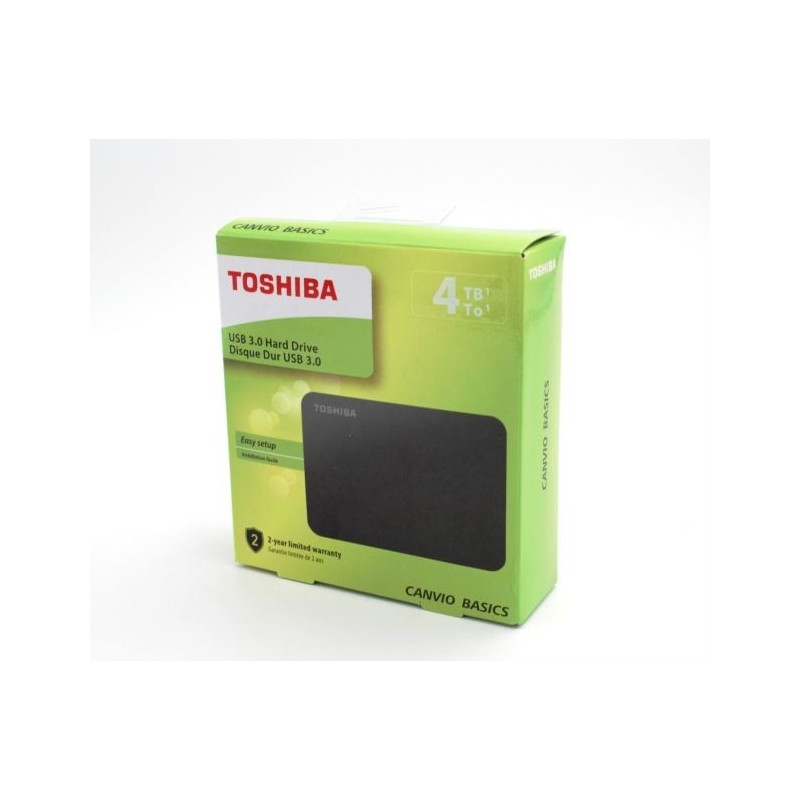 Toshiba Disque Dur Externe USB 3.2 4 To Noir Reconditionné
