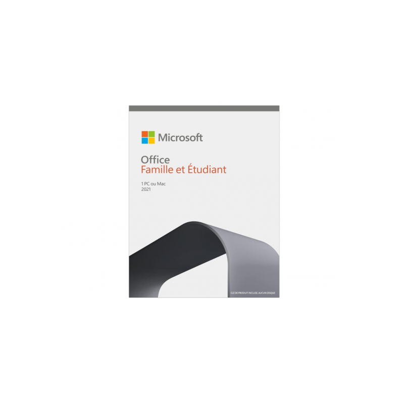 Microsoft Office Famille et Étudiant 2021 1 PC Logiciel Bureautique