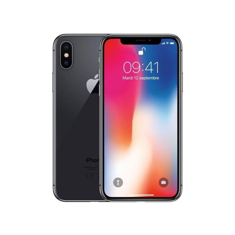 Apple iPhone X 64 Go Gris Sidéral Reconditionné Grade B